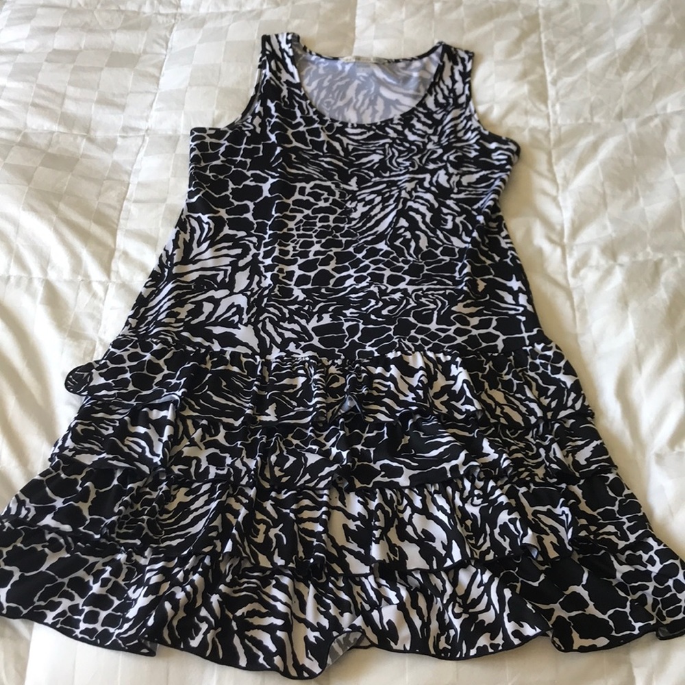 Peter Nygard Zebra-Print Sleeveless Dress